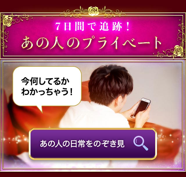 7日間で追跡！ あの人のプライベート あの人の日常をのぞき見